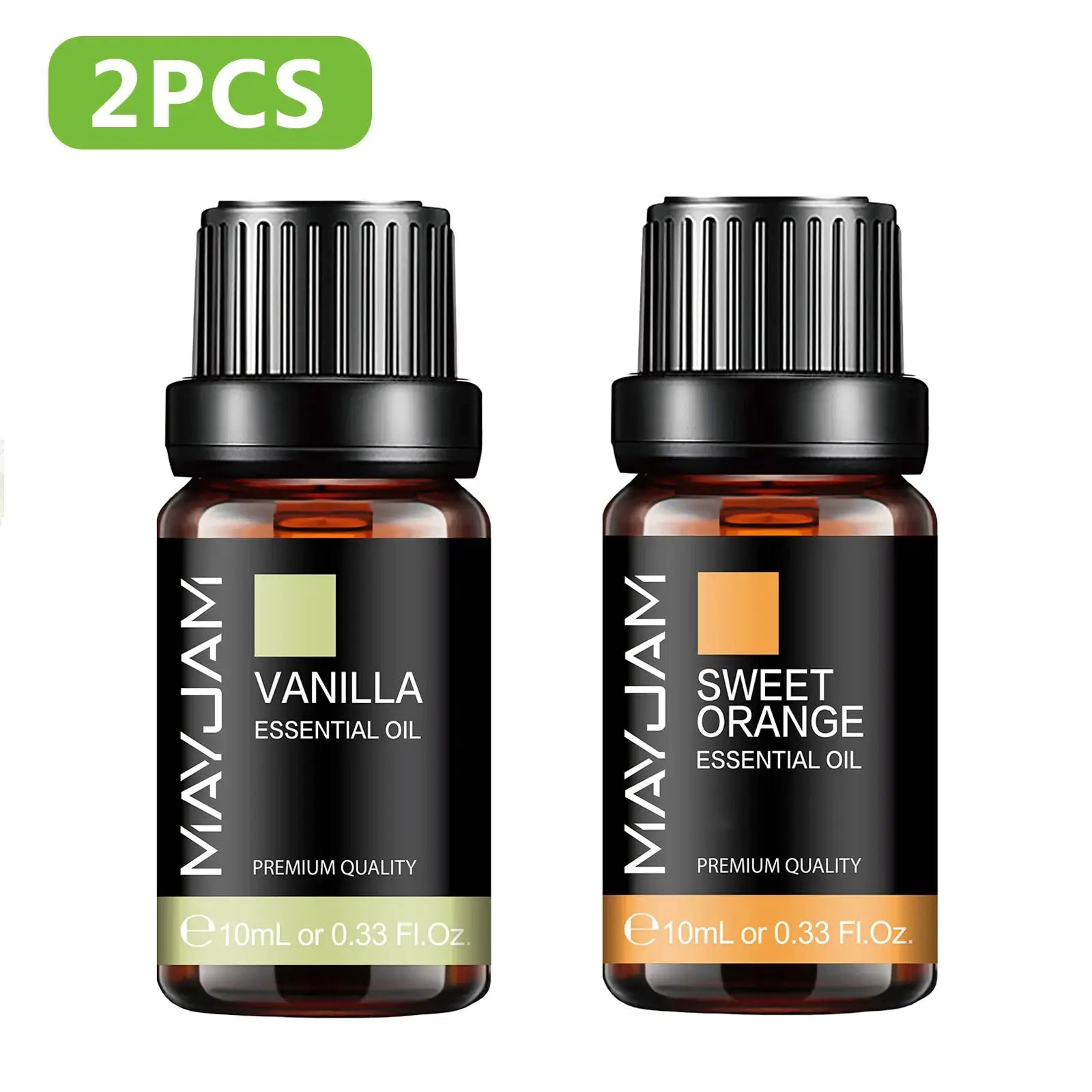 MAYJAM Essential Oil Set With Citronella Jasmine Eucalyptus Orange Lemongrass Black Pepper Cajeput Cypress Ginger