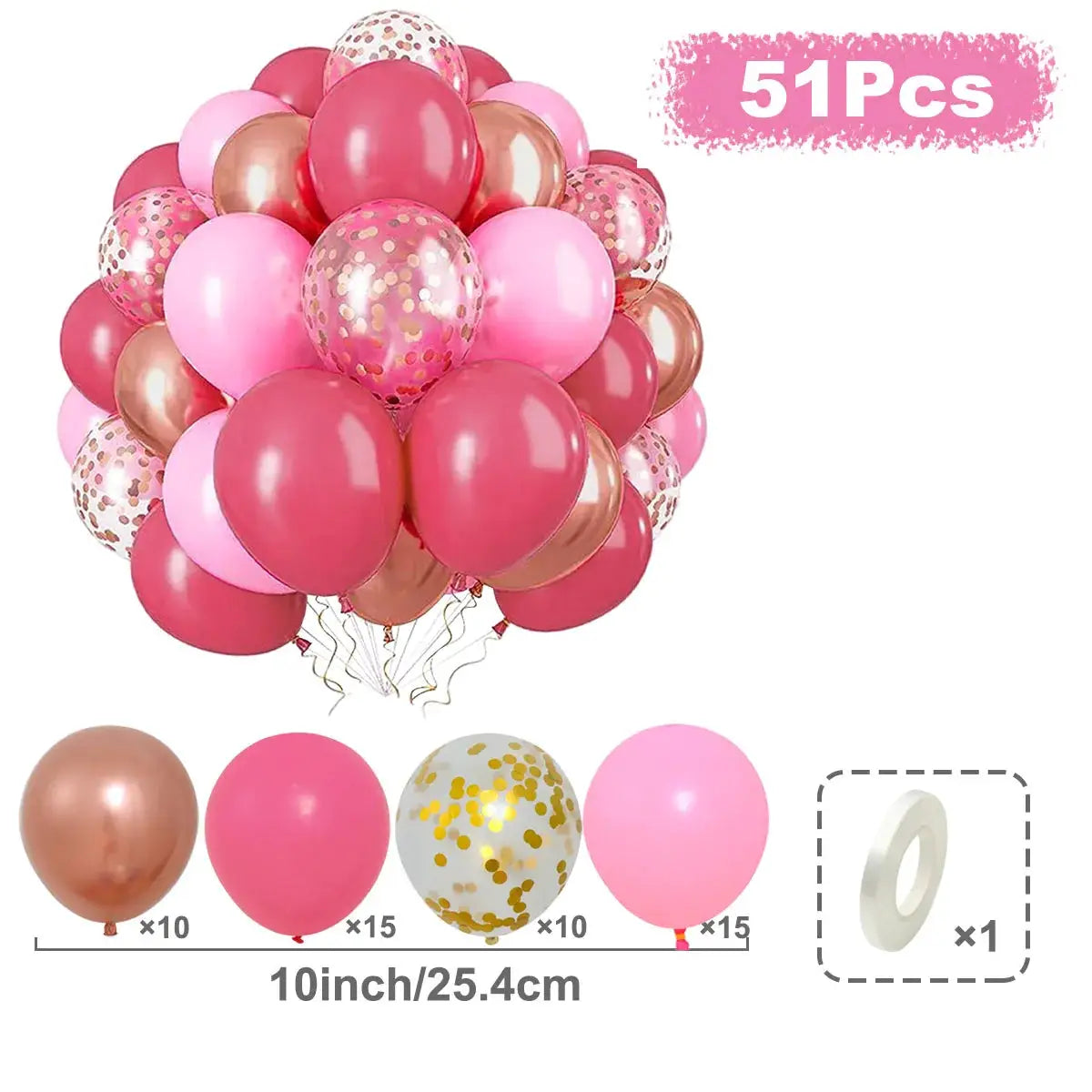 Metallic Pearl Latex Balloons Confetti Gold Set 31 36 37 51 101 Pcs For Birthday Weddings Baby Shower Decor