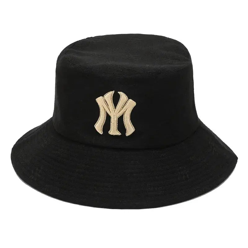 Unisex Letter Embroidery Bucket Hat Sun Protection Summer Casual Fisherman Style For Men And Women