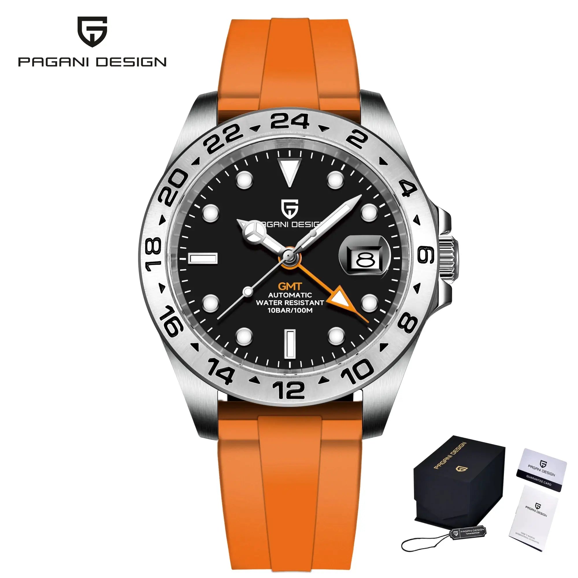 Pagani Design PD1682 GMT Diver Watch 42mm Sapphire Crystal Automatic Mechanical 100m Water Resistant