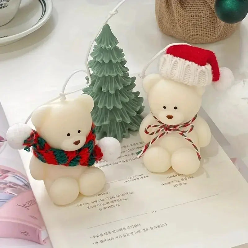Silicone Bear Mold for Candles Soaps and Resin Casting Cute Animal Shape for Home Decor and Aromatherapy