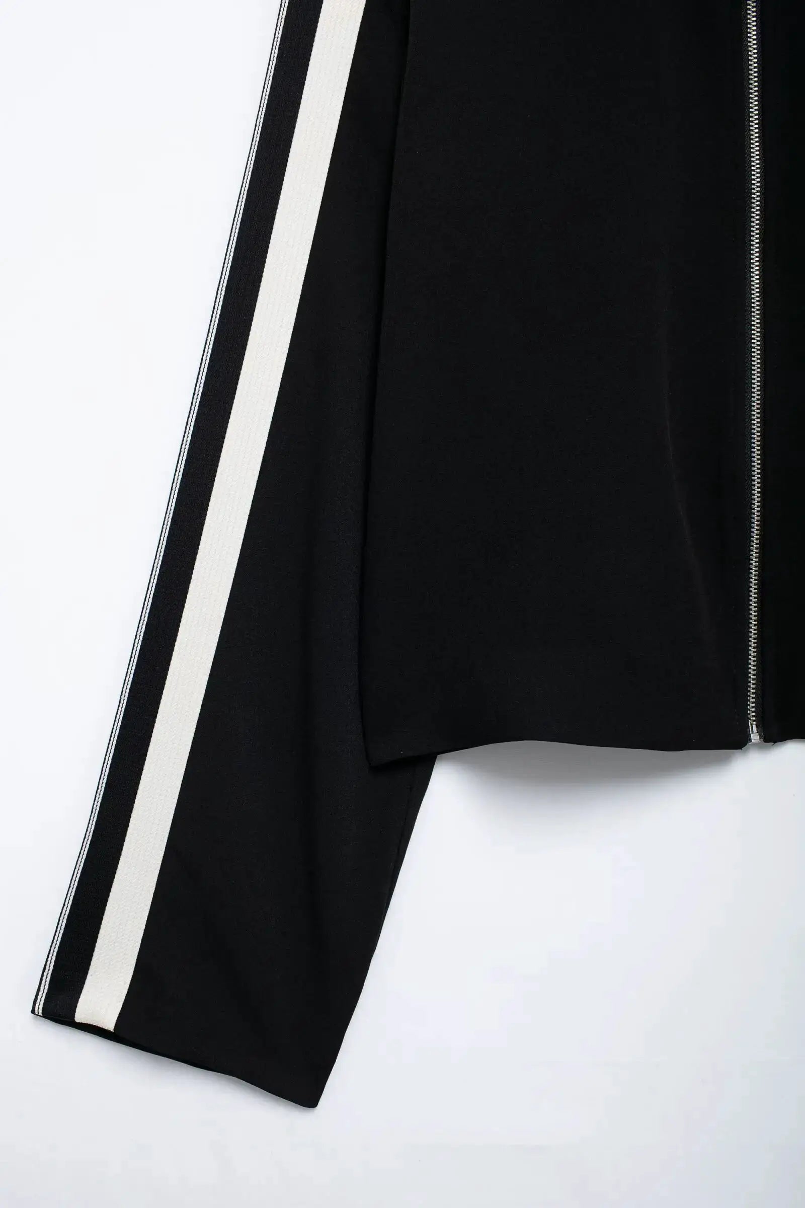 2024 New Women Patchwork Black White Baggy Pants Short Jacket Set