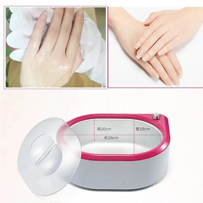 Wax Therapy Machine by Simples Market, 3L paraffin wax heater, pink-gray spa bath for hands, face or feet