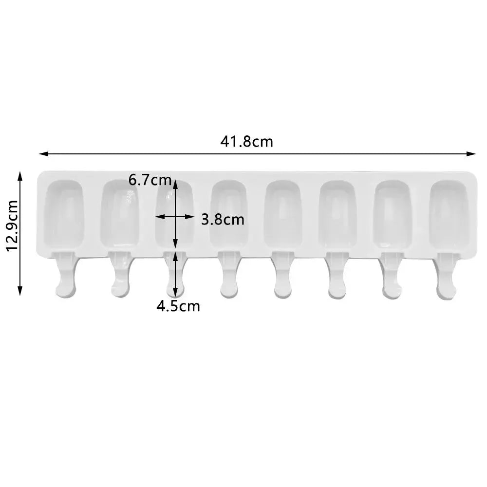 Silicone Ice Cream Mold Set For DIY Popsicles And Frozen Treats Cube Maker Tray For Fruit Juice And Yogurt