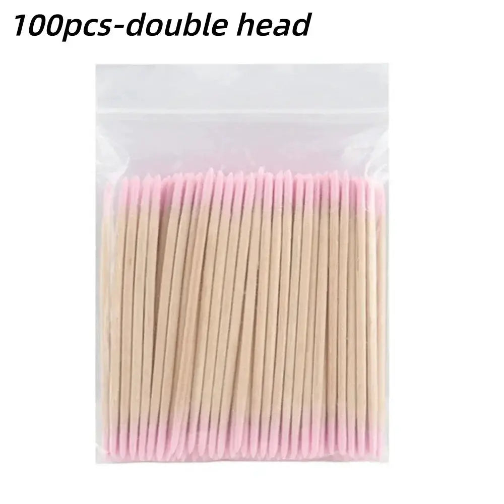 NailMate Wooden Tip Cotton Buds Ultra Detail Corrector For Precise Nail Polish Removal And Clean Sticks