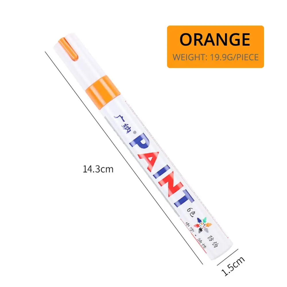 One Piece White Waterproof Tire Mark Pen For Auto Rubber Metal Permanent Paint Marker Graffiti Touch Up