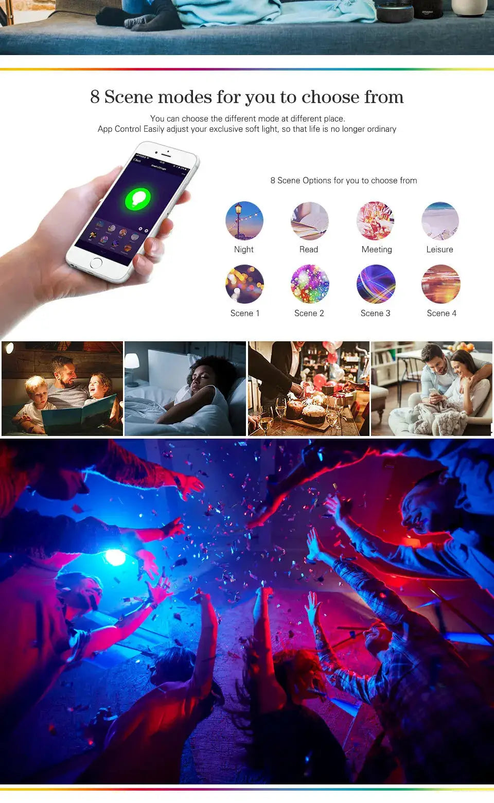 WiFi Smart Downlight Zigbee RGB LED Spotlight with dimming, 5/7/9/10/12/15W, voice control