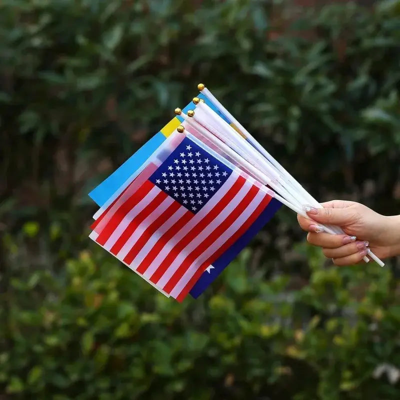 Flags of 32 Countries Mini Hand Held Set for International Sports