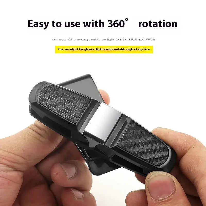 80 Degree Rotating Multi Functional Car Eyeglass Storage Clip Bidirectional Automobile Eyeglass Holder for Easy Access
