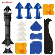 Simples Market silicone caulking set, 15pcs with blue nozzle tips and white spacers