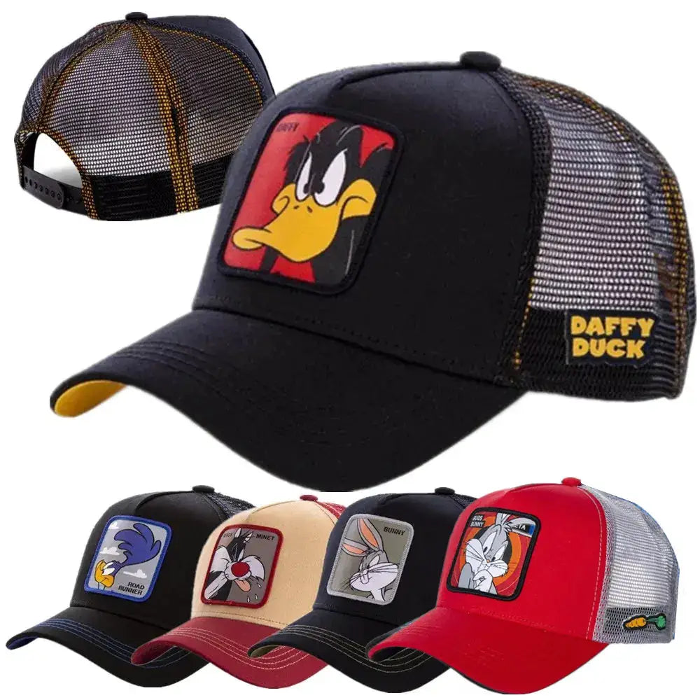 Unisex Anime Cartoon Patch Baseball Cap High Quality Trucker Hat Men Women Sun Shield
