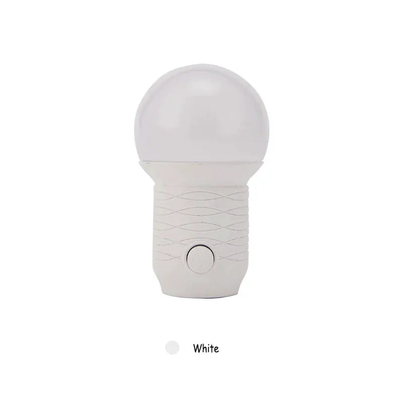LED night light by Simples Market with EU/US plug, white round bulb head and textured grip.