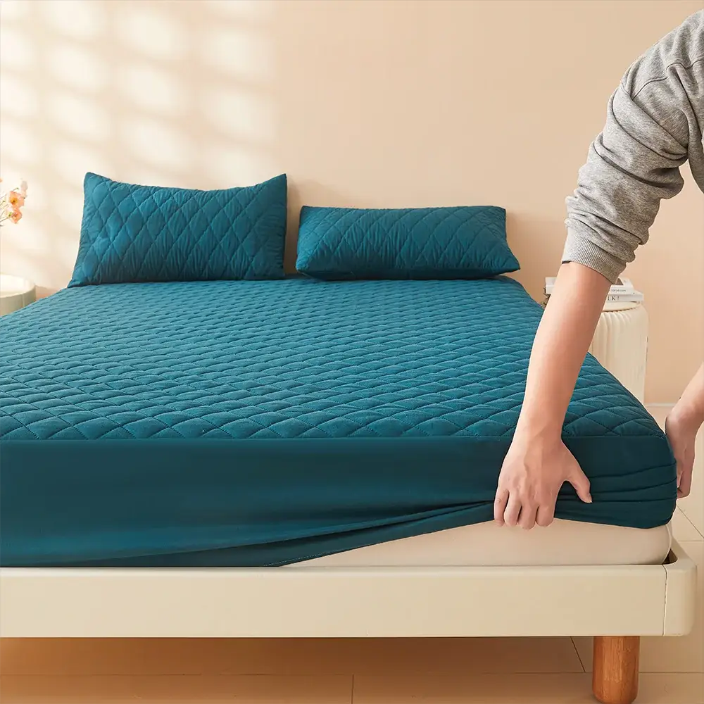 1pc 3D Air Fabric Thick Mattress Cover 100% Waterproof Mattress Protector Soft Breathable Fitted Bed Sheet
