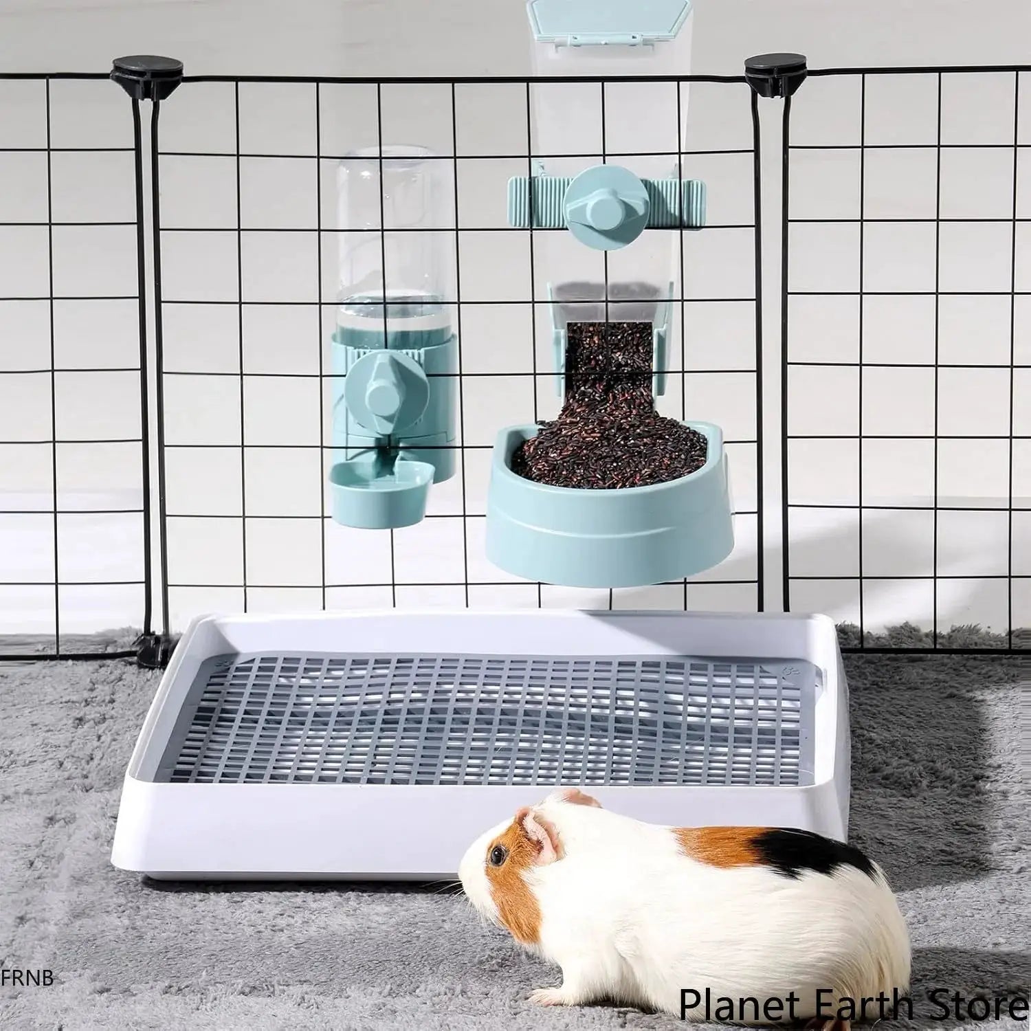 Blue EVA foam pet warming pad and soft sleeping mat for guinea pigs, hamsters, and rabbits, 30x30 cm