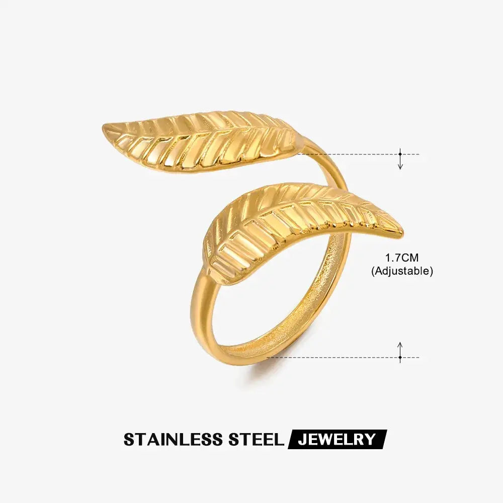 316L Stainless Steel Shell Rings For Women Adjustable Gold Color Little Star Open Rings Jewelry For Weddings Trendy