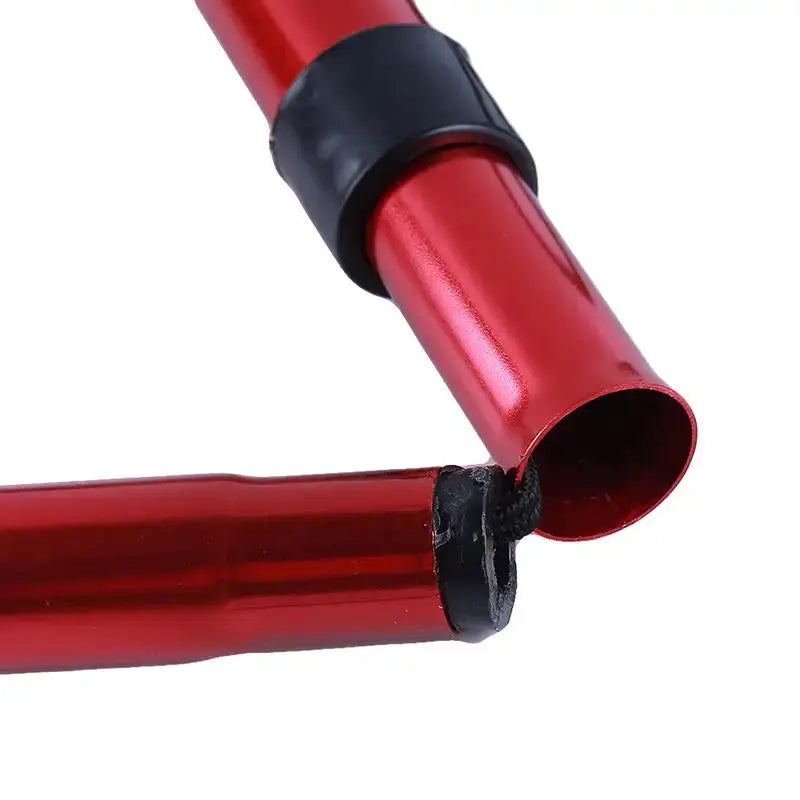 Simples Market telescopic hiking trekking pole, red aluminum alloy folding cane