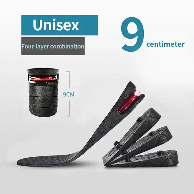 Invisible Height Increase Insole With Air Cushion Shoe Inserts Adjustable Cut To Fit Foot Pad Height Boost