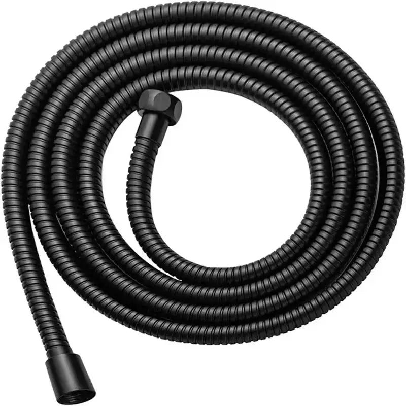 Shower hose, black flexible coiled design for high-pressure showers