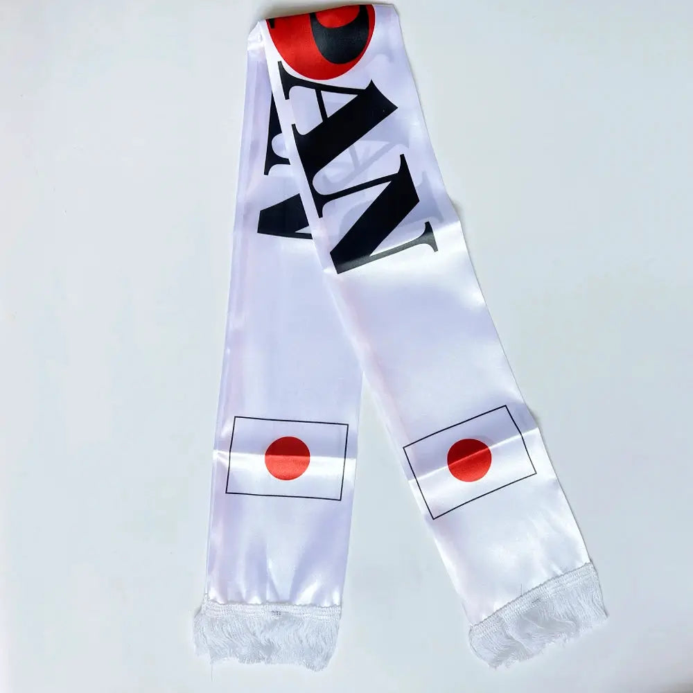 Double Sided Satin Scarf Flag USA Mexico Netherlands Iraq Haiti France