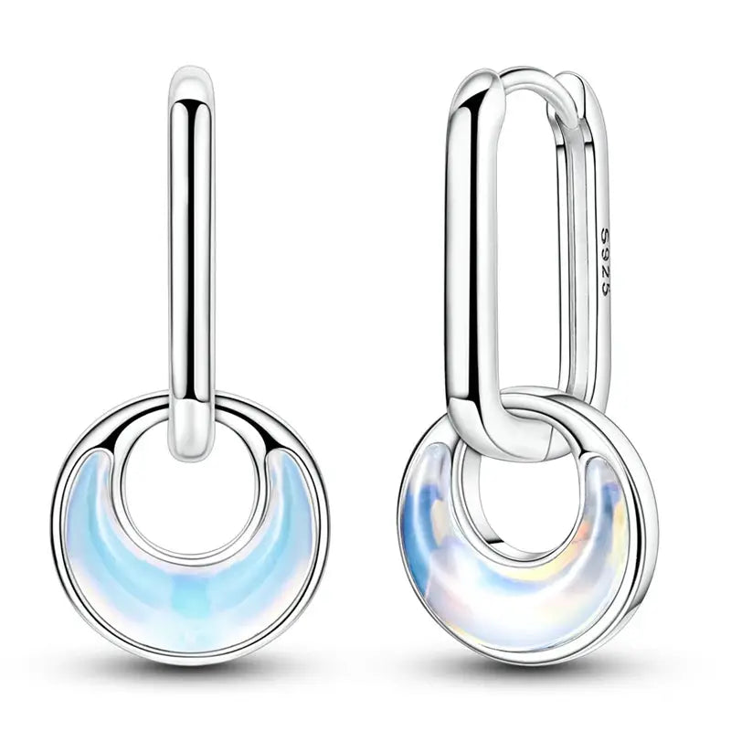925 Sterling Silver Hoop Earrings Hypoallergenic Zirconia Hoops For Women Girls High Quality Fashion Jewelry