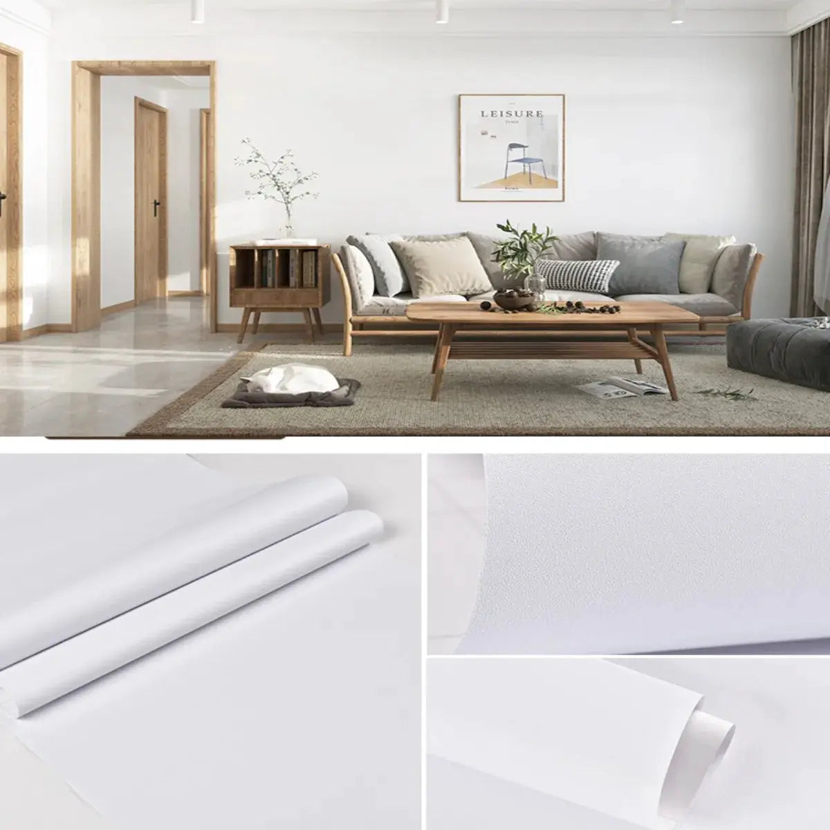Cement Grey Self Adhesive Wallpaper For Living Room And Furniture Decor Waterproof Vinyl Wall Stickers Easy To Install