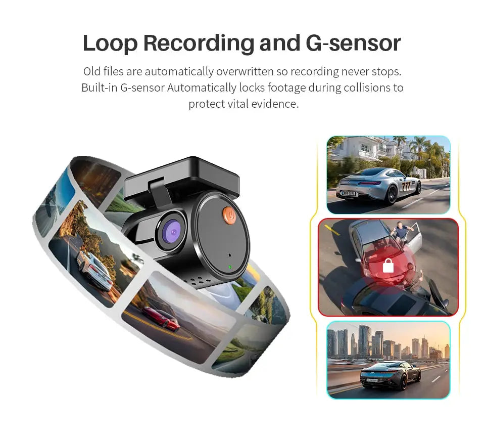Dash cam KAWA MINI 3 Gen2 from Simples Market, black 2K car DVR with WiFi and night vision