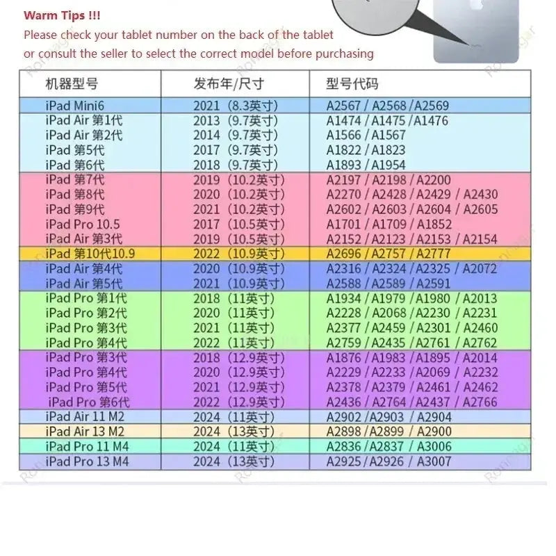 Y Fold Magnetic Case For iPad Universal Fit For A19 2026 A16 2025 Air 5 4 Air 11 13 Pro 12.9 11 10.9 10.5 10.2 9.7 Inch