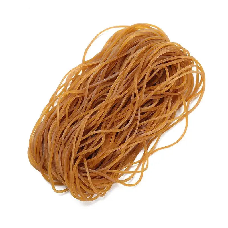 Large yellow rubber bands bundle, 102×1.4mm, 50/100pcs, durable, stretchy elastic rings for crafting and organizing