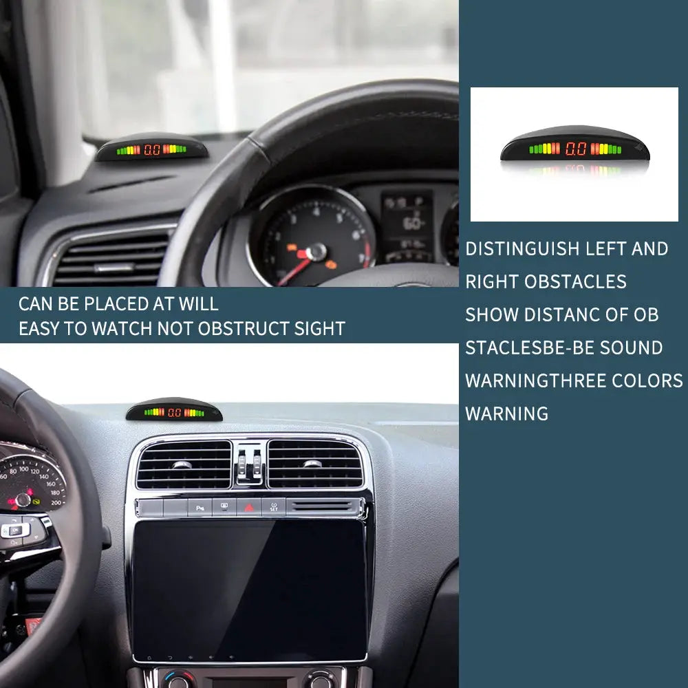 Simples Market Hippcron car LED parking sensor kit with 4 sensors and 8-color LED indicators