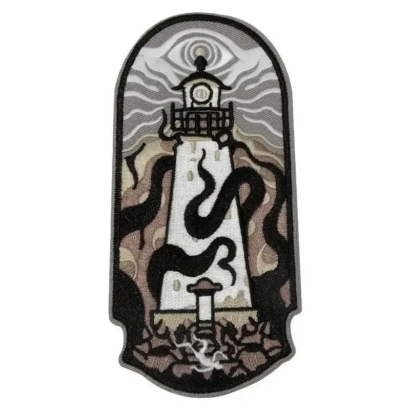 Luminous Lighthouse Embroidered Patch Iron On Nautical Badge for Clothes Bags Hats Jackets Caps