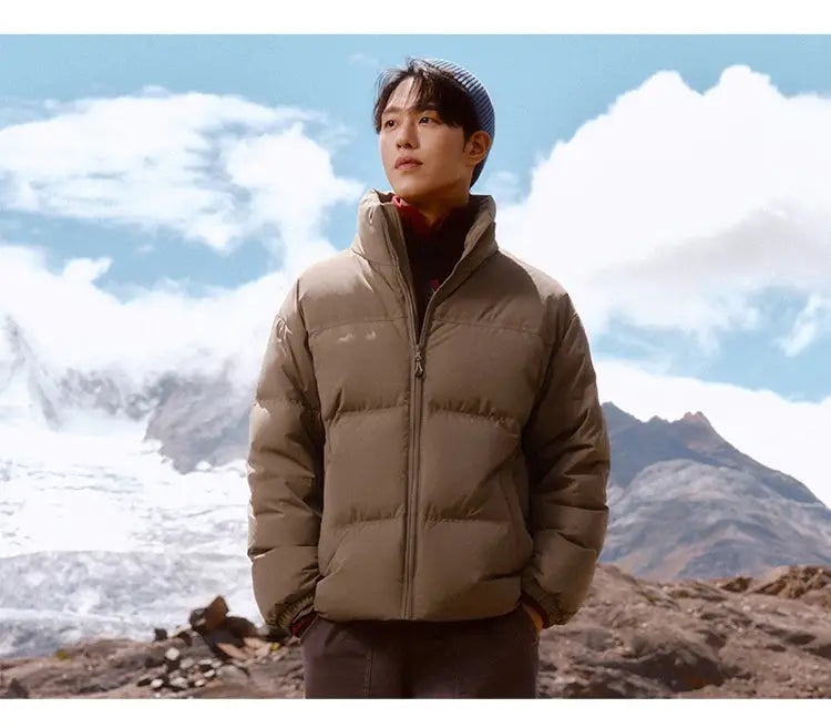 Semir down jacket, tan puffer, unisex windproof outerwear