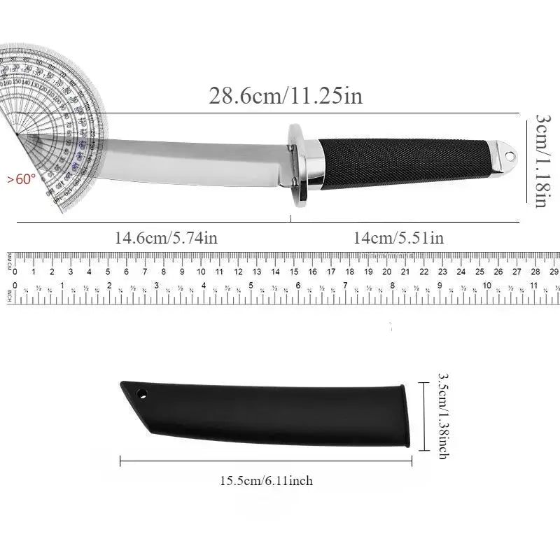 Samurai Inspired Stainless Steel Kitchen Knife Set Multi Purpose Fruit And General Chopping Tools