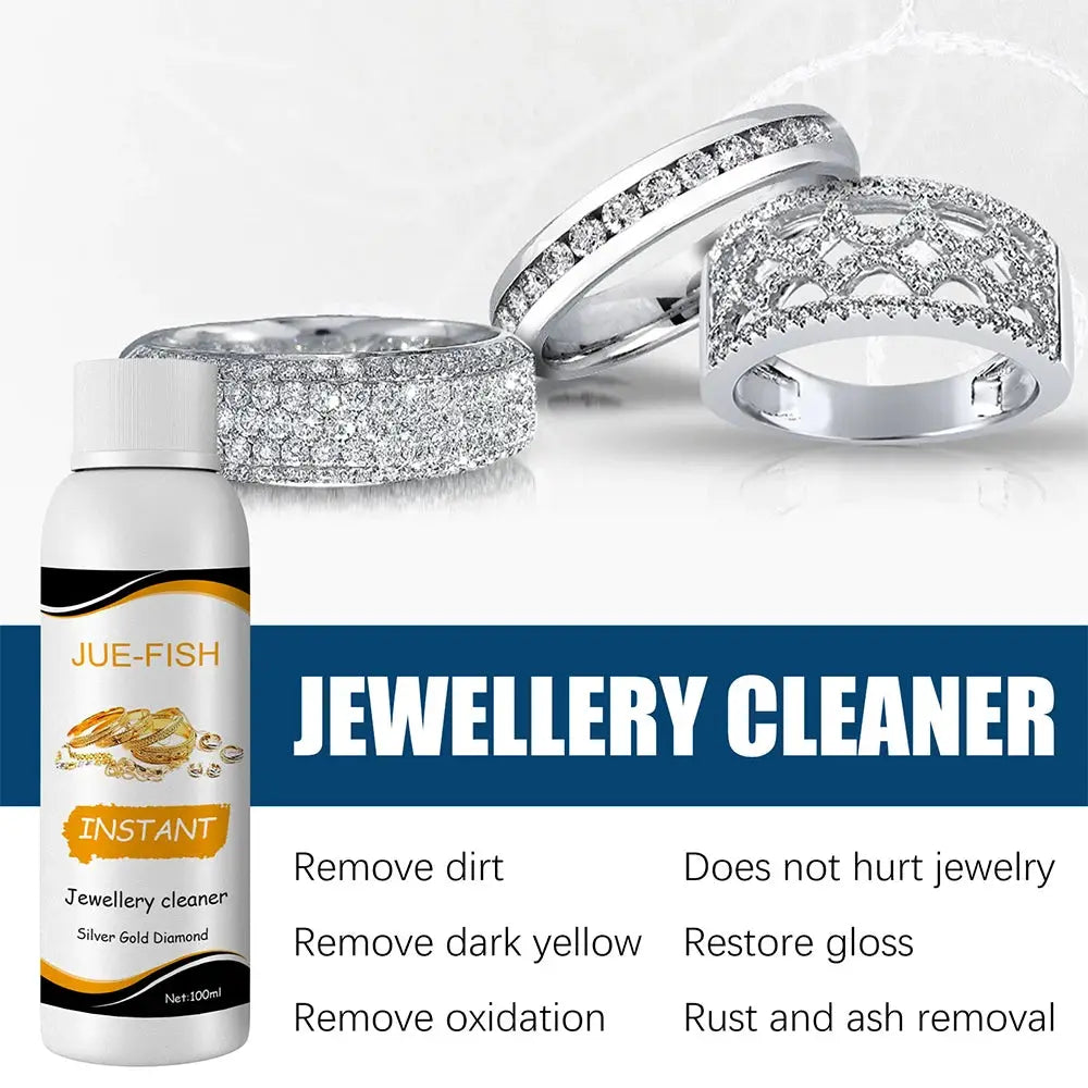 100ml Jewelry Cleaner For Silver Jewelry Necklace Ring Polishing Liquid Multi Function Cleaner Non Toxic Odorless Safe