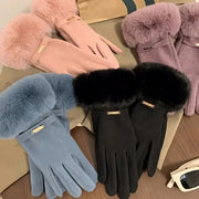 PolarGuard Womens Winter Thick Windproof Driving Gloves With Touchscreen Compatibility For Cold Weather Rides