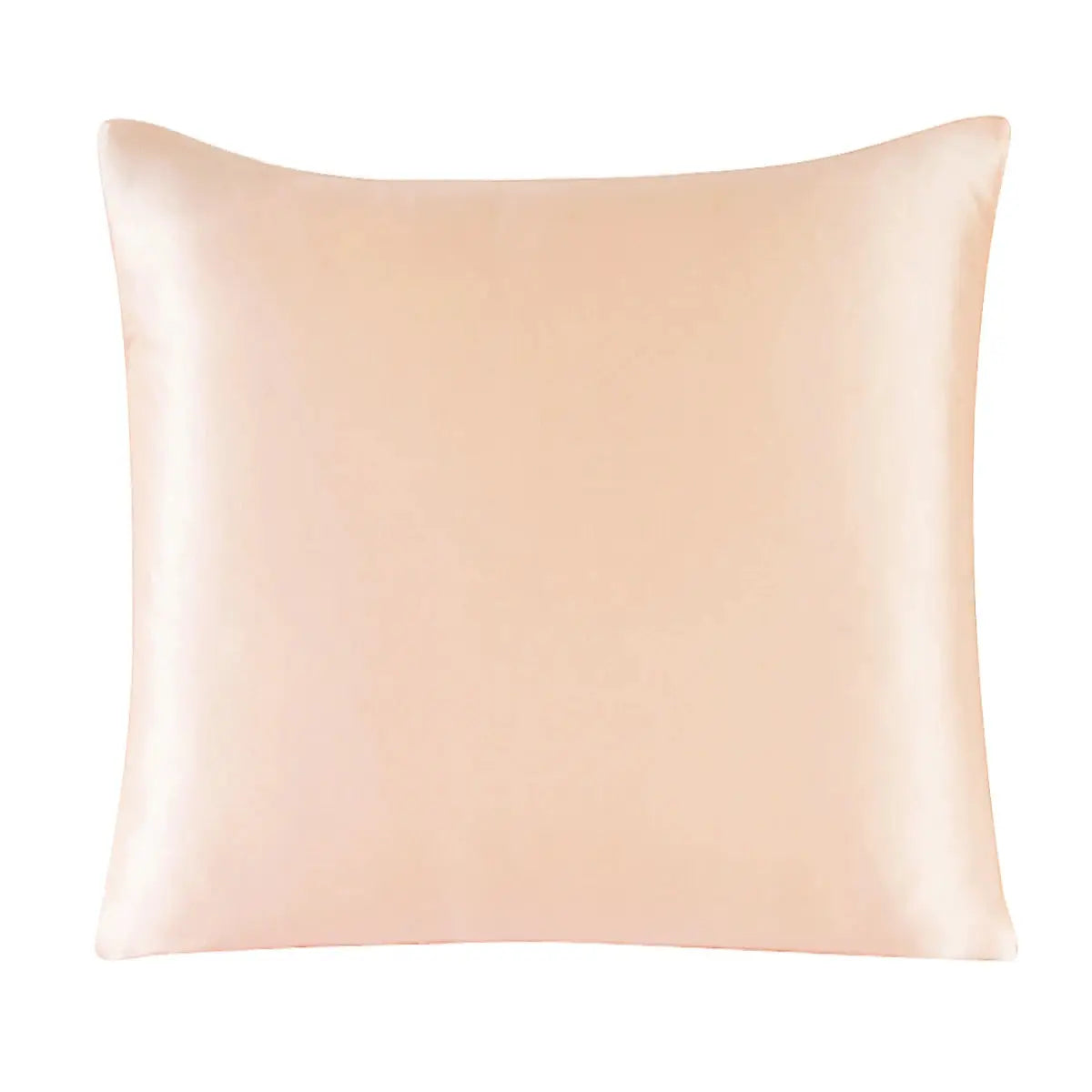 Silk pillowcase with zipper in peach, 40x40 cm