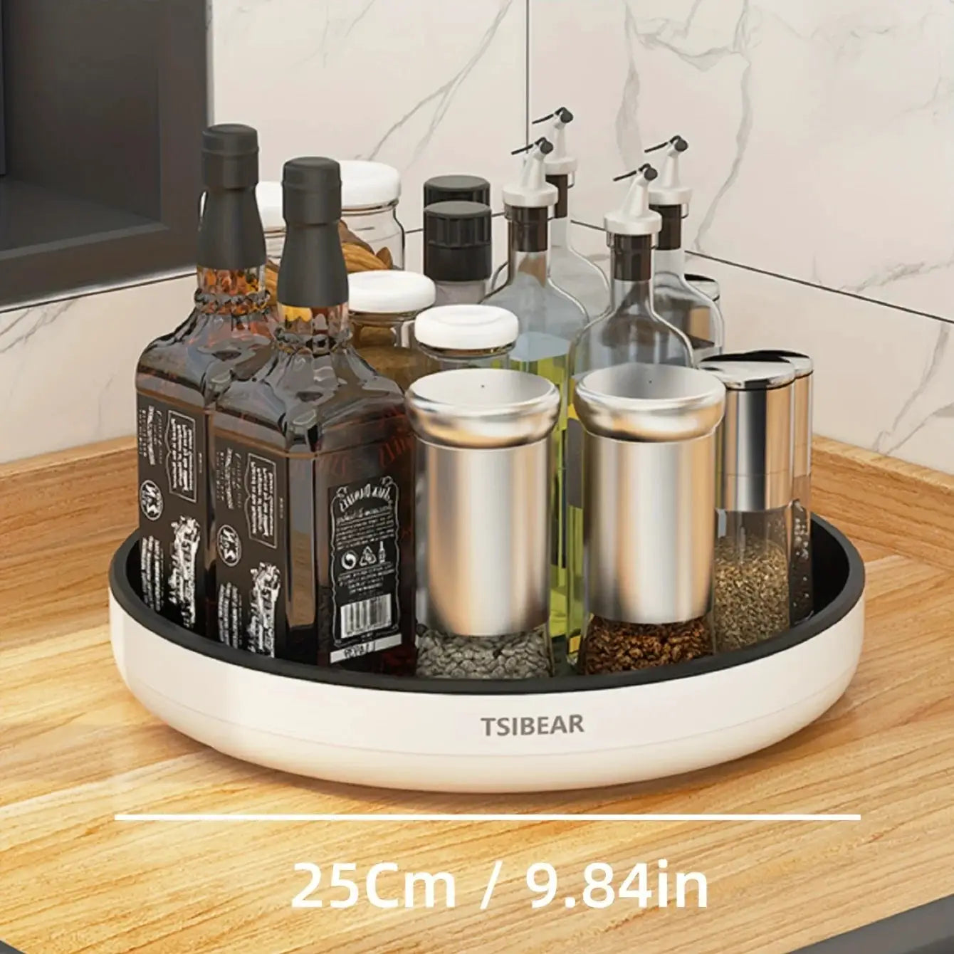 NovaHome Kitchen Turntable Rotating Organizer For Spices And Cosmetics 360 Degree Countertop Storage Rack