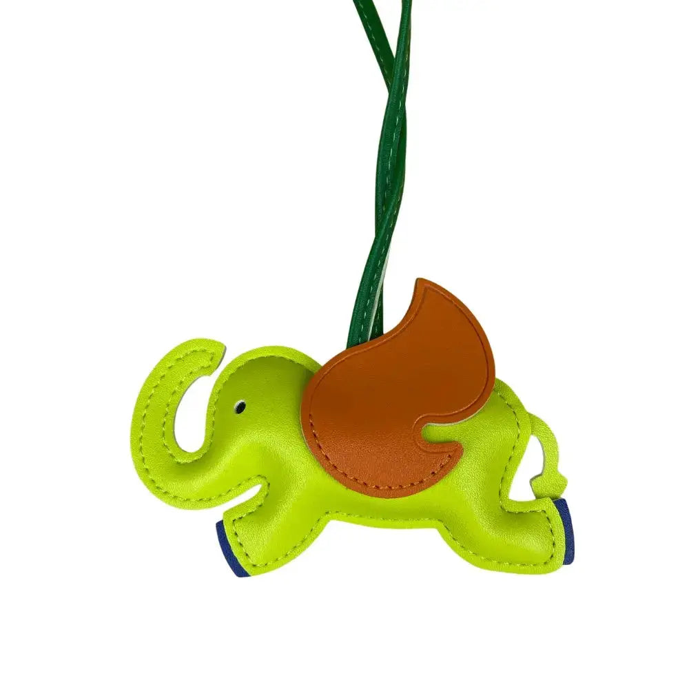 Elephant Bag Charm For Purse And Keys Multi Color PU Leather Accessory For Backpack