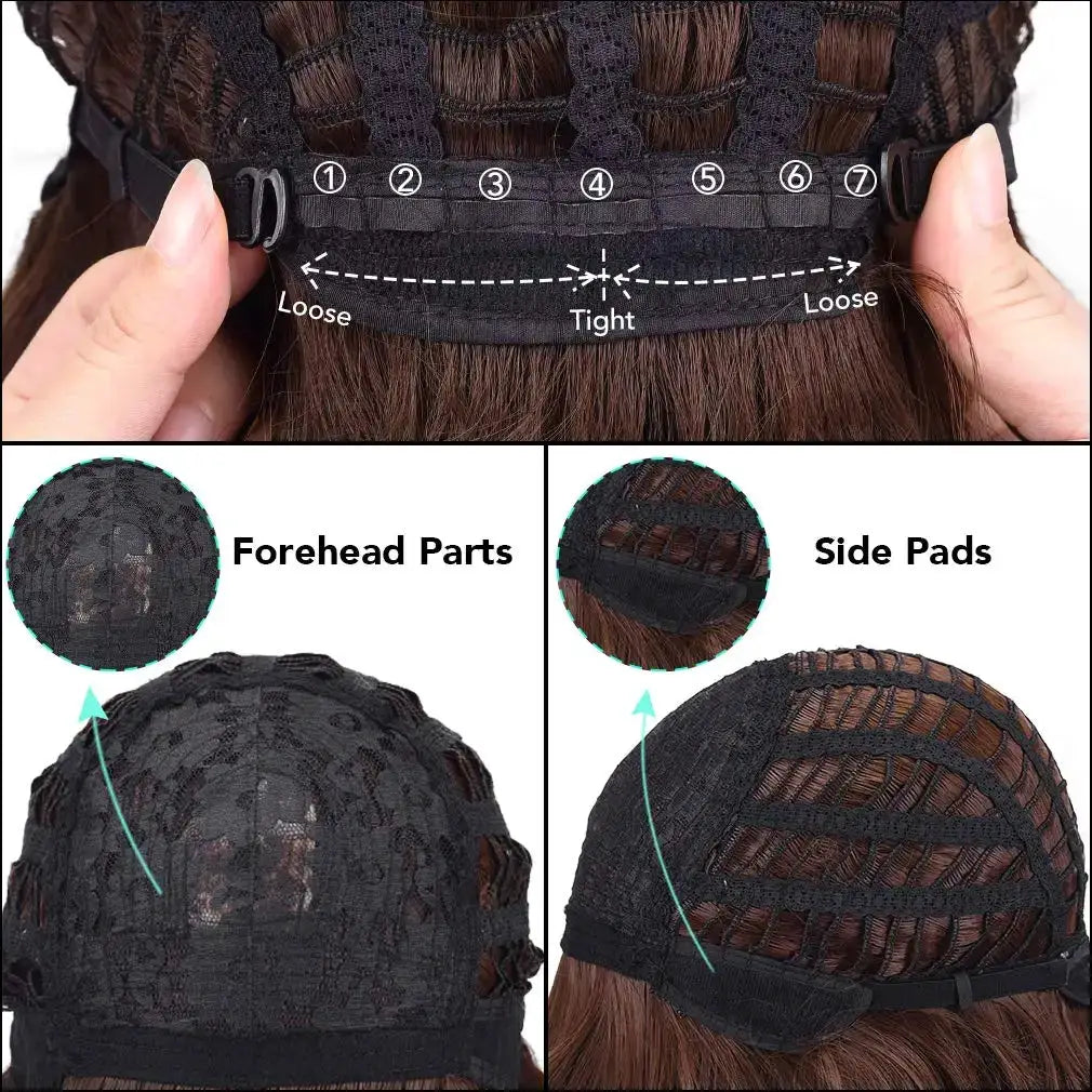 Raven cosplay wig by Simples Market, purple short straight synthetic with lace front and adjustable straps