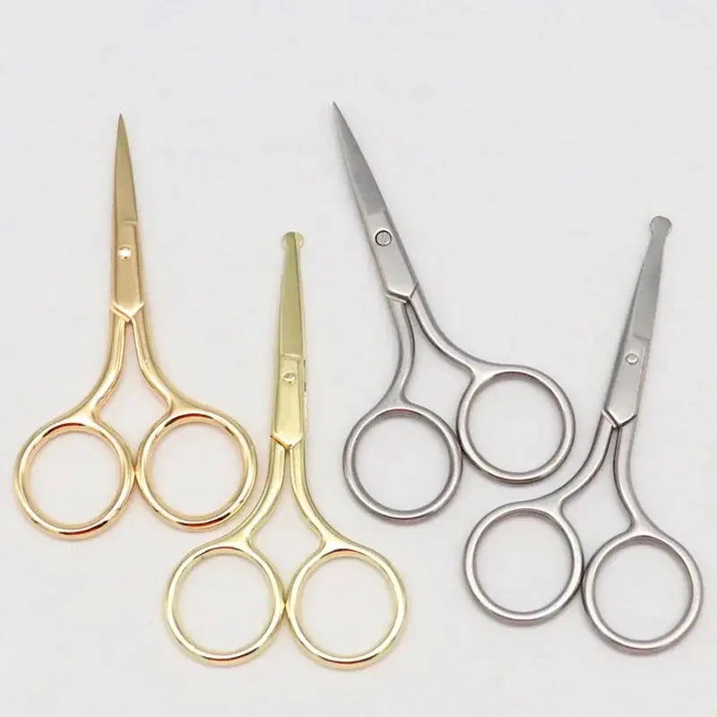 European Style 9CM Stainless Steel Makeup Scissors Multi Functional Eyebrow Nose Hair Manicure Tool