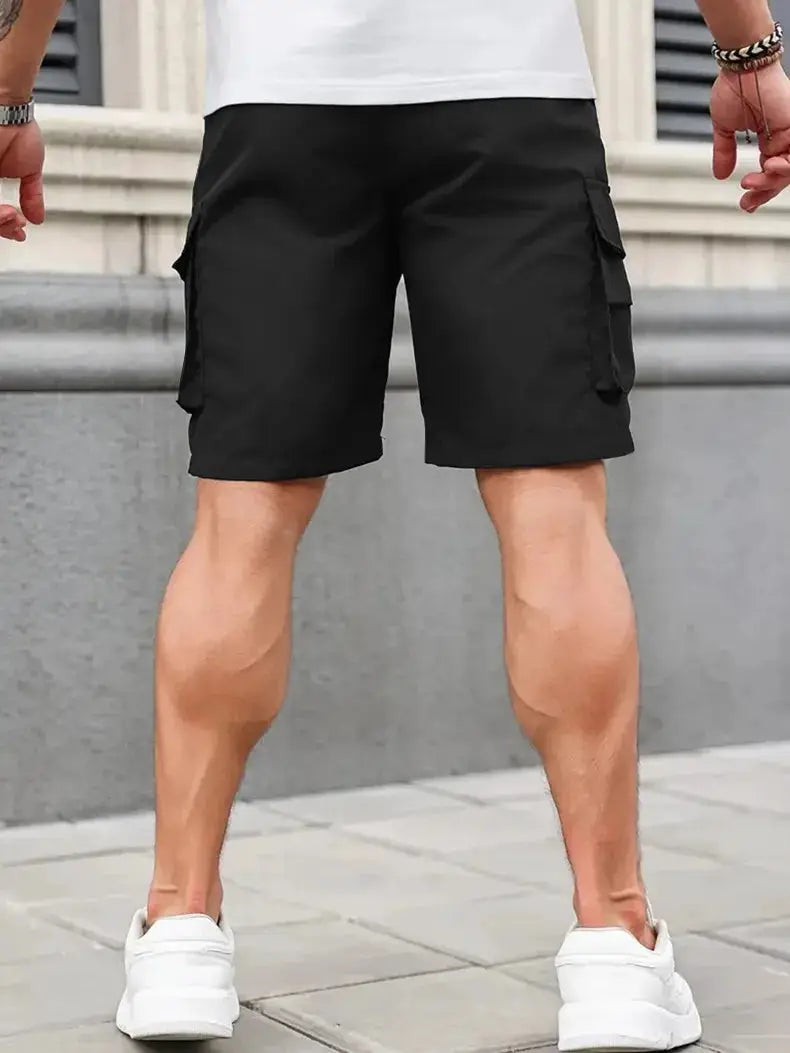 UETEEY Summer Casual Cargo Shorts Men Outdoor Travel Sports Large Pockets Durable Comfortable Beach Workout Shorts for Outings