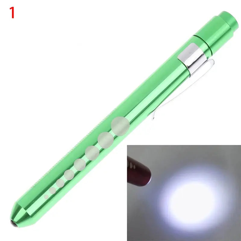 Medical Pen Light With Pupil Gauge Measurements LED Illumination Portable Aluminum Alloy Body Pocket Clip