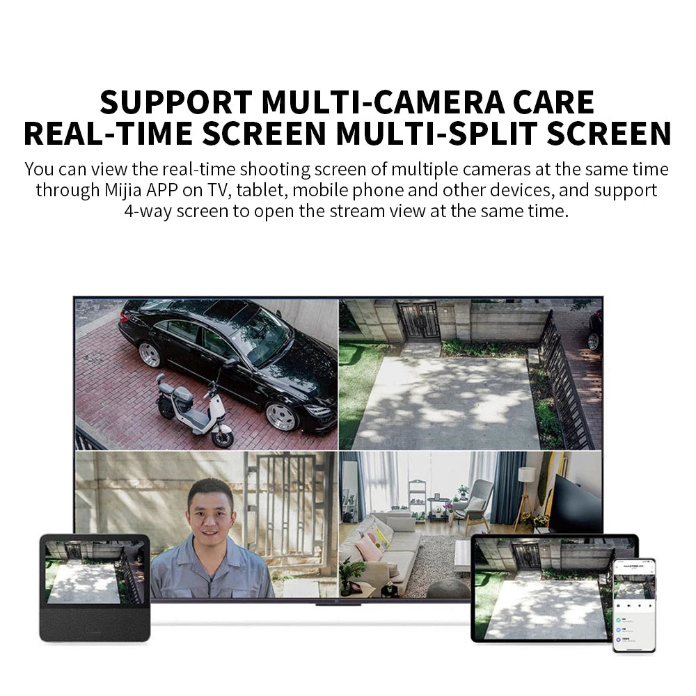 Xiaomi Mijia AW300 outdoor camera; 2K IP66, full-color night vision, WiFi video surveillance via MiHome app