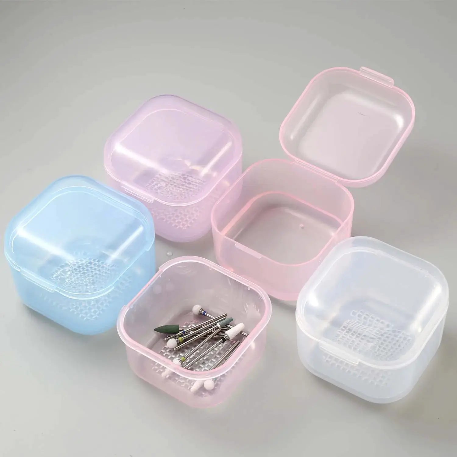 NailGuard Pro Disinfection Box For Nail Drill Bits And Brushes With Dual Layer Filtration And Safe Storage