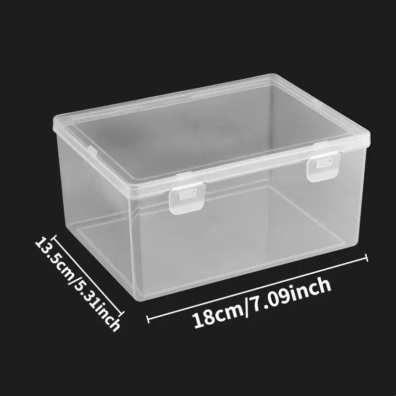 Large Clear Plastic Storage Box Stackable for Office Supplies and Files, Ideal for Home School Office, Rectangular