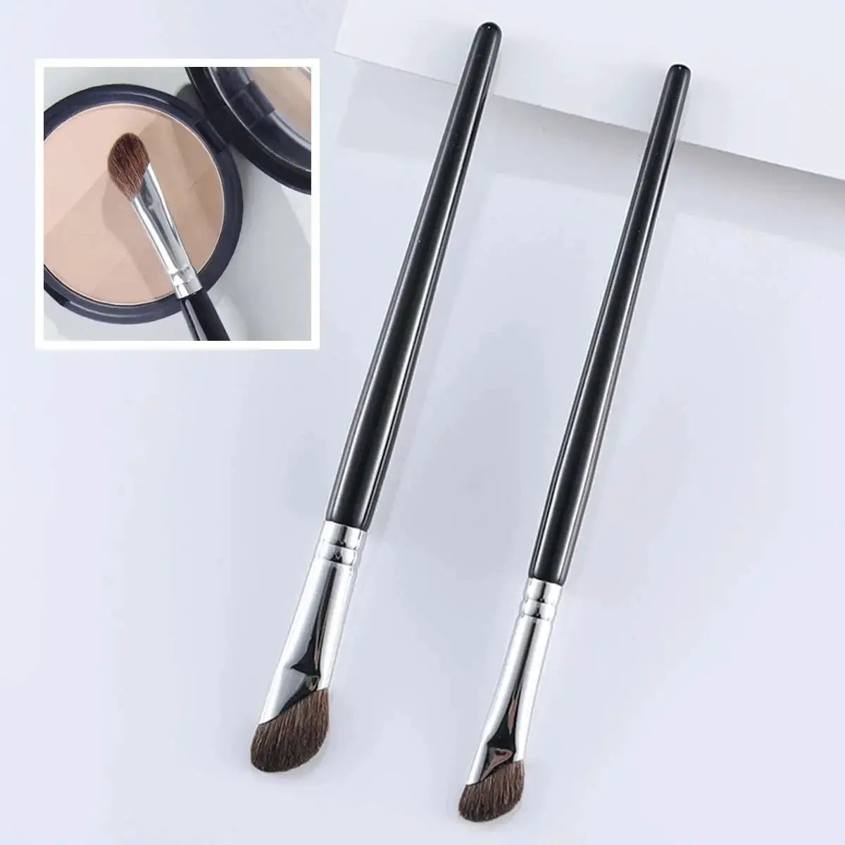 LunaContour 3D Nose Contour Brush With Sickle Shaped Head For Precise Nose Sculpting