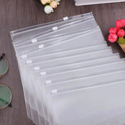 A6 clear zipper binder pockets, 10-pack, waterproof PVC organizer for 6-ring binders

