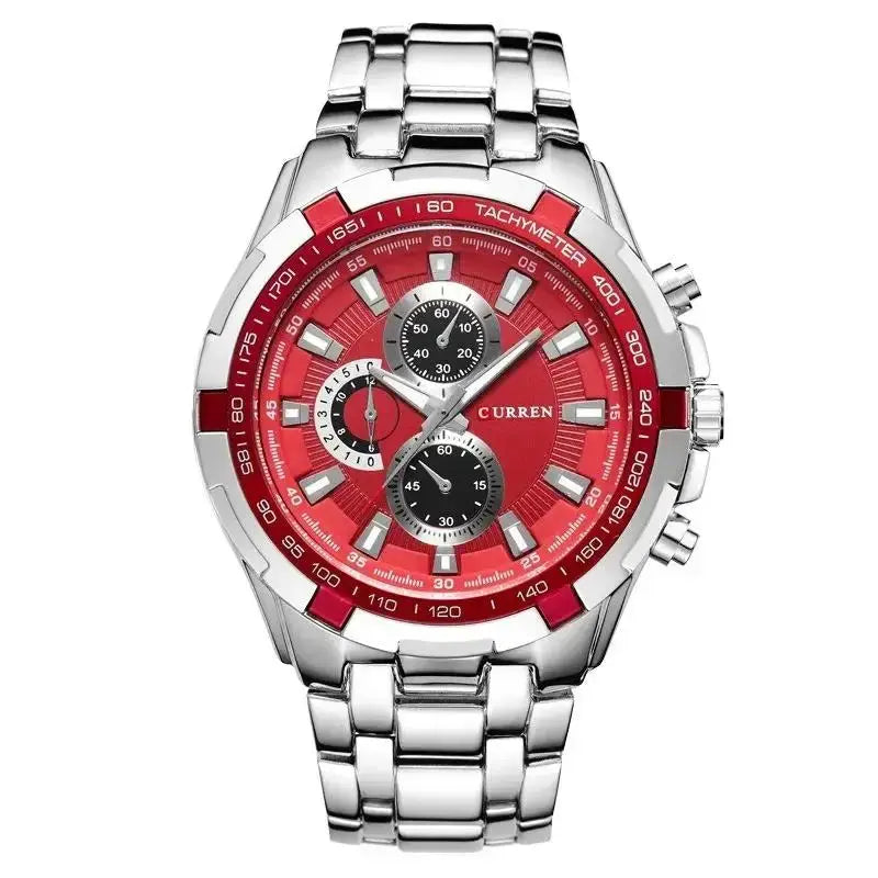 Curren 8023 Quartz Men Watch Water Resistant 3 Bar Stainless Steel Sports Military Wristwatch For Business