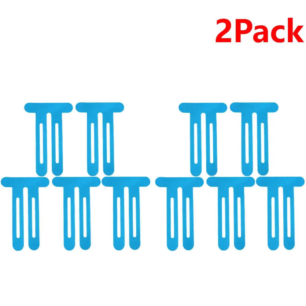 Kinesiology tape precut patches, blue, 10 pieces in 2-pack by Simples Market for knee and shoulder support