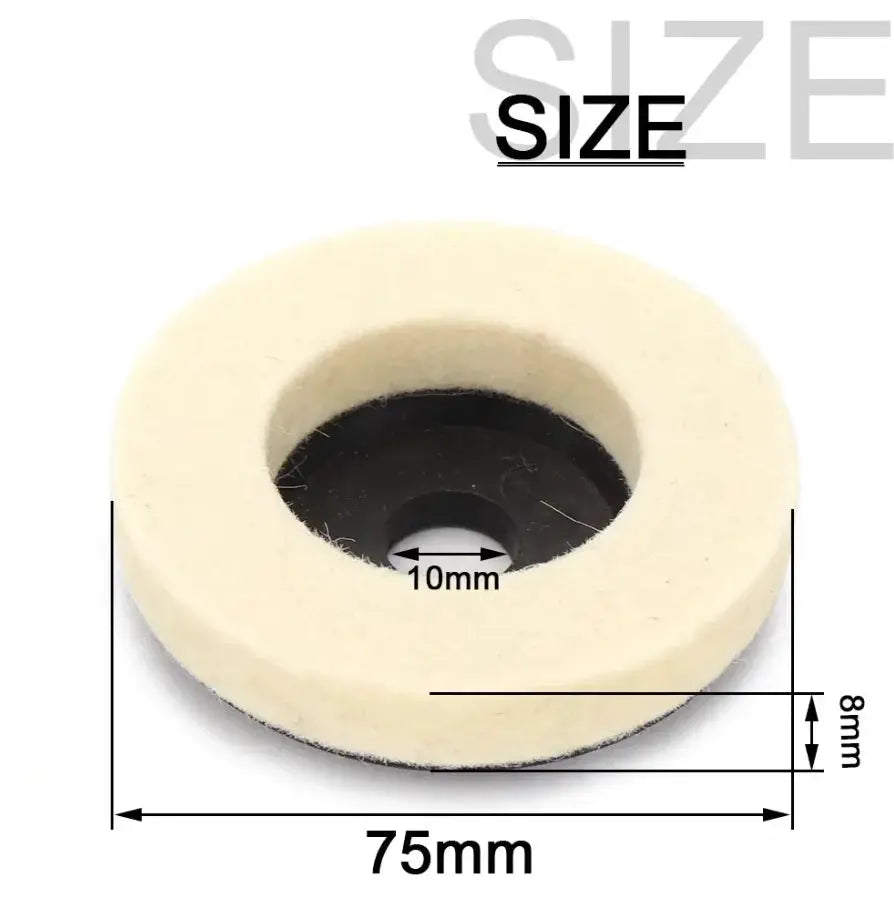 50 To 75mm Wool Polishing Wheel Felt Pad For Angle Grinder Disc Metal Marble Glass Ceramic One Piece Professional Tool