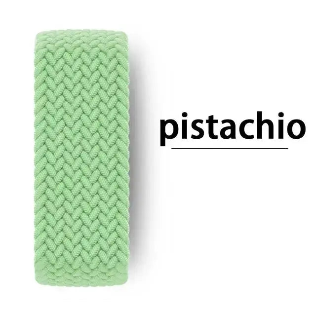 Apple Watch braided strap in pistachio green by Simples Market